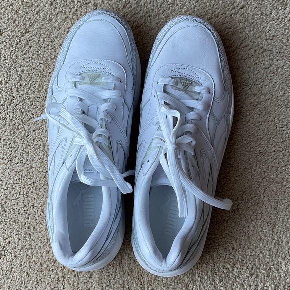 Puma Shoes - Puma Classic White Lace-Up Sneakers